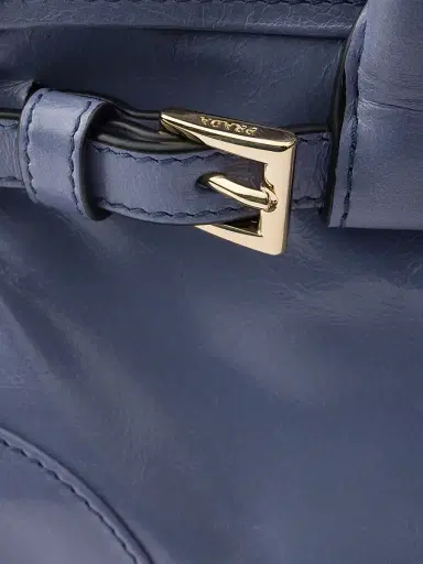 Prada Women's Bonnie Leather Mini Top Handle Bag - Blue | Thumbnail 5