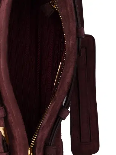 Prada Women's Bonnie Small Suede Shoulder Bag | Thumbnail 4 Prada Women's Bonnie Small Suede Shoulder Bag | Thumbnail 4