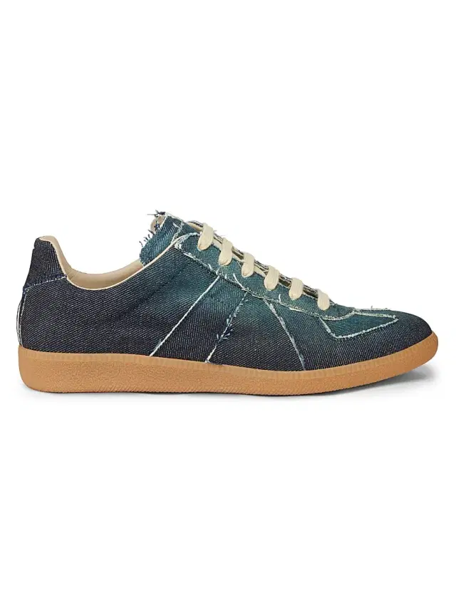 Women's Replica Exclusive Denim Low-Top Sneakers - Dark Denim