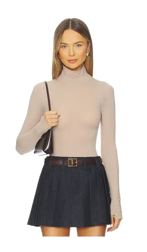 Commando Ballet Turtleneck Bodysuit With Thumbholes