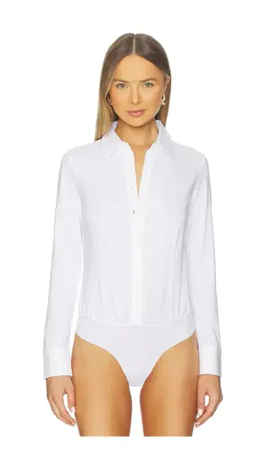 Commando Cotton Stretch Button Down Bodysuit | Thumbnail 2