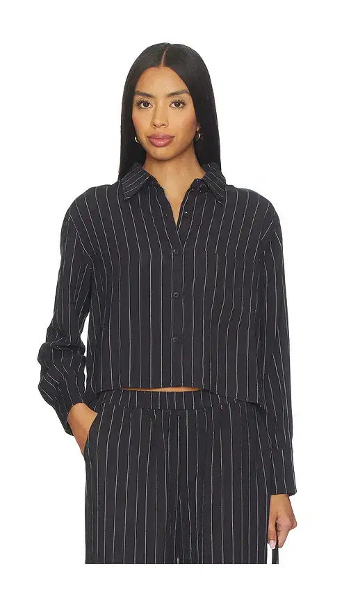 Bobi Boxy Button Front Shirt