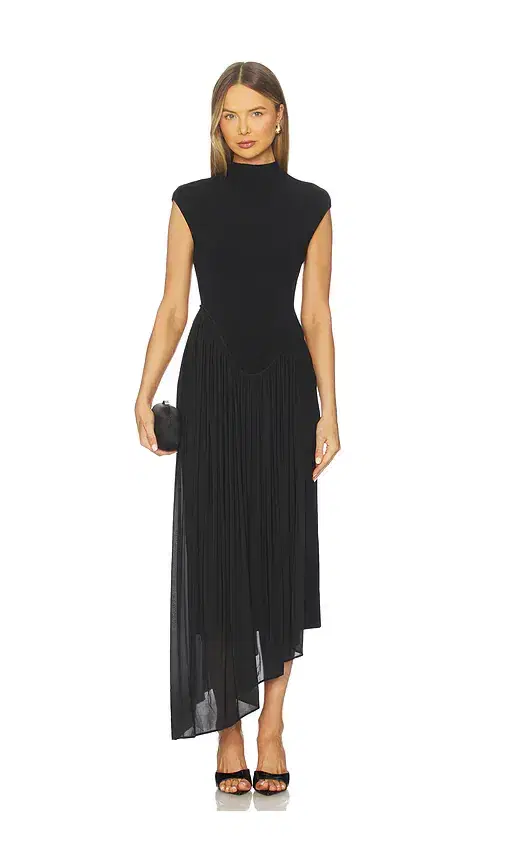 ET OCHS Francis Knit Combo Midi Dress