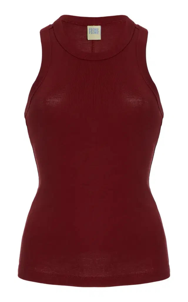 Hannah Organic Cotton Tank Top - Burgundy