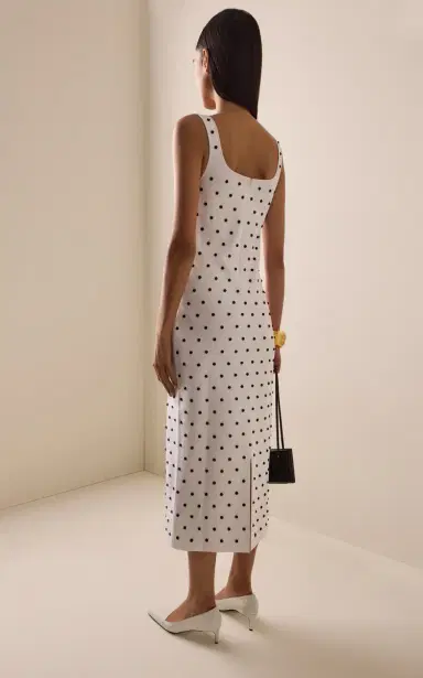 Carolina Herrera Polka-Dot Beaded Knit Midi Dress | Thumbnail 4 Carolina Herrera Polka-Dot Beaded Knit Midi Dress | Thumbnail 4