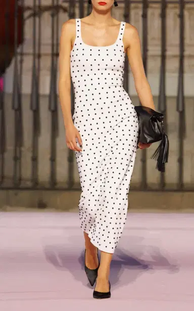 Carolina Herrera Polka-Dot Beaded Knit Midi Dress | Thumbnail 5 Carolina Herrera Polka-Dot Beaded Knit Midi Dress | Thumbnail 5