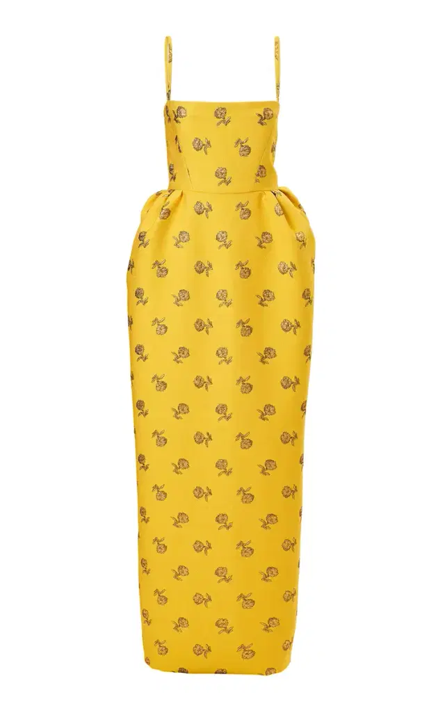 Bell-Shaped Carnation Jacquard Gown