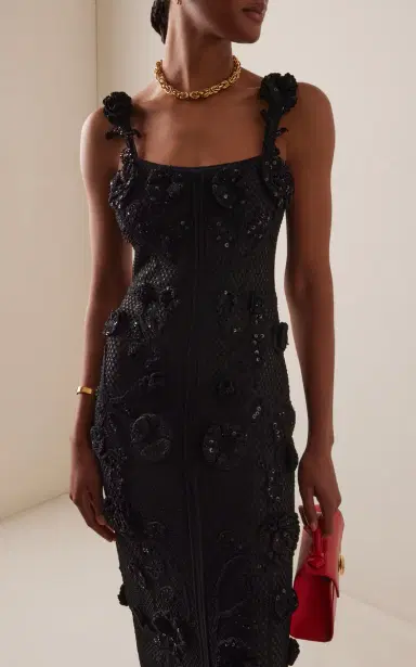 Carolina Herrera Crocheted Midi Dress | Thumbnail 3 Carolina Herrera Crocheted Midi Dress | Thumbnail 3