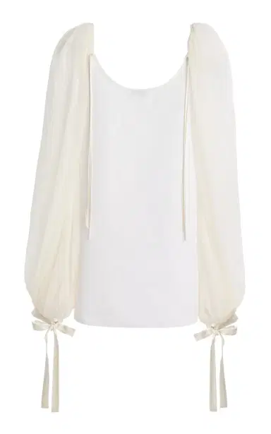 Mel Usine Sibylle Ribbon Cotton-Poplin Dress | Thumbnail 3