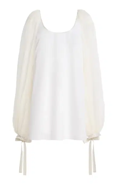 Mel Usine Sibylle Ribbon Cotton-Poplin Dress | Thumbnail 8