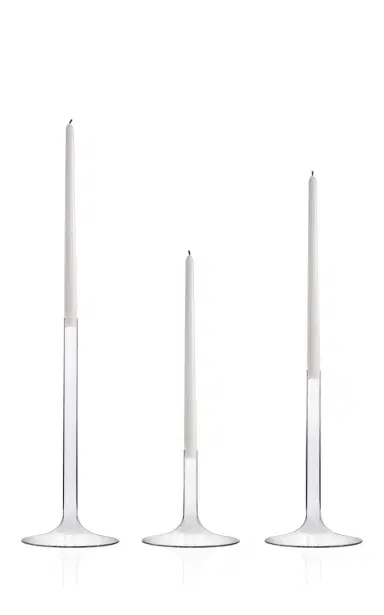 fferrone Exclusive Linea Medium Glass Candlestick - Clear | Thumbnail 4 fferrone Exclusive Linea Medium Glass Candlestick - Clear | Thumbnail 4