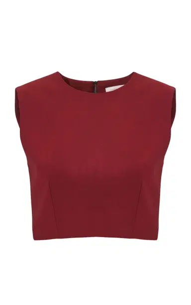 Carolina Herrera Cropped Bi-Stretch Wool Tailored Top | Thumbnail 4 Carolina Herrera Cropped Bi-Stretch Wool Tailored Top | Thumbnail 4