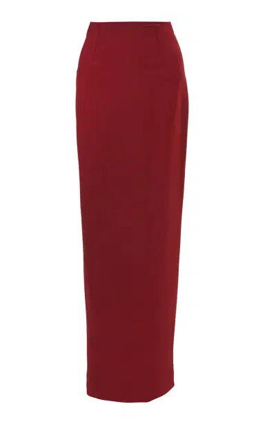 Carolina Herrera Floor-Length Bi-Stretch Wool Tailored Pencil Skirt | Thumbnail 5