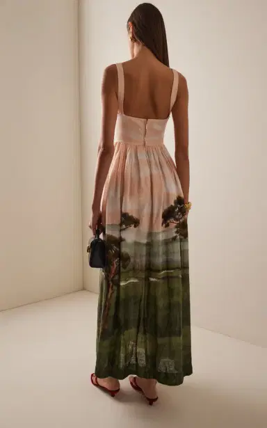 Agua by Agua Bendita Jaspe Paraiso Linen Maxi Dress | Thumbnail 4