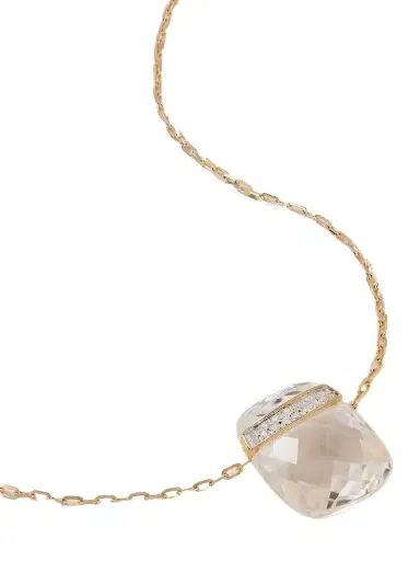 JIA JIA 14-karat Gold, Quartz And Diamond Necklace | Thumbnail 1