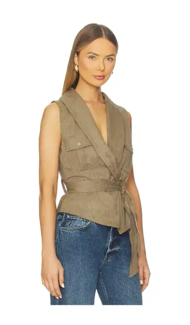 MORE TO COME Aaliyah Faux Suede Vest | Thumbnail 2