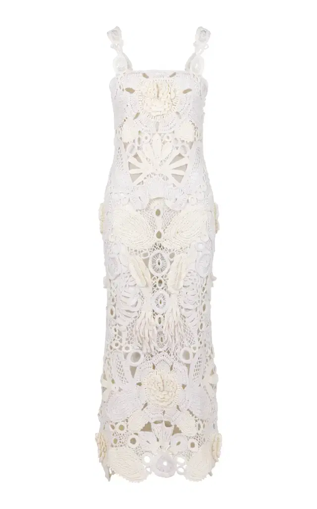 Roselia Cotton-Silk Midi Dress