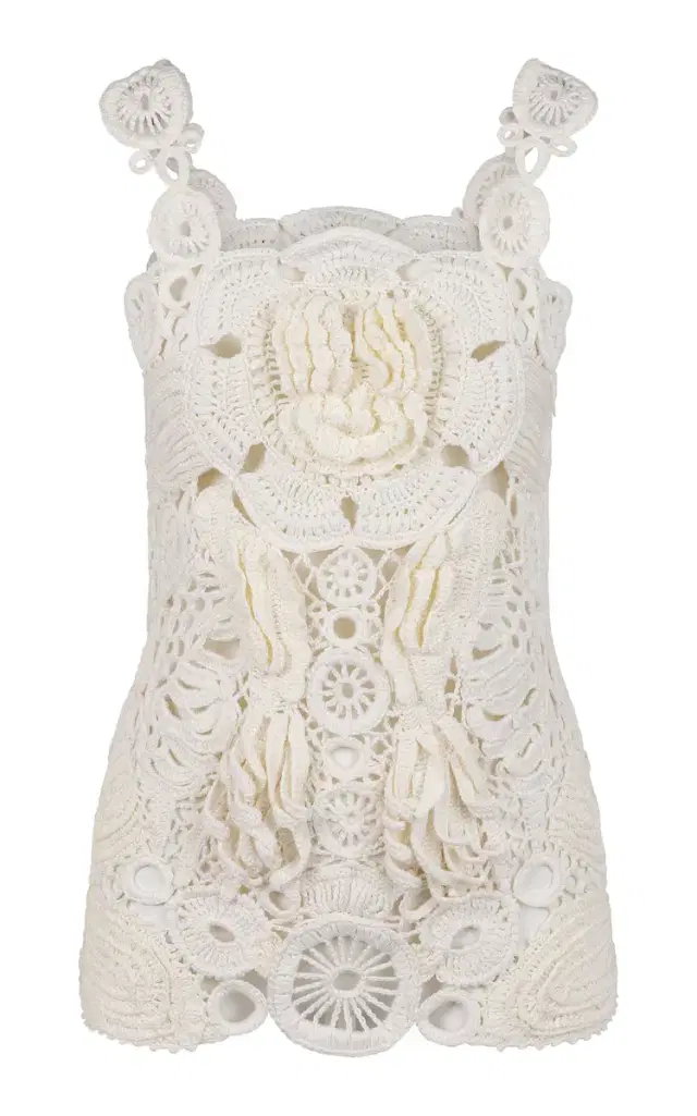 Roselia Silk-Crochet Top
