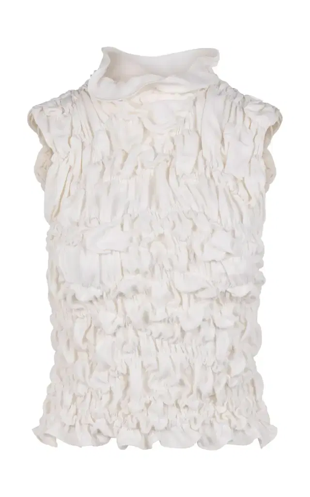 Sloane Shirred Silk Top