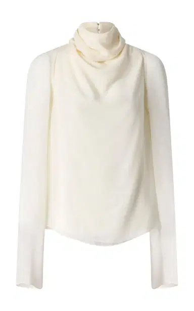 Altuzarra Cara Draped Georgette Top | Thumbnail 1