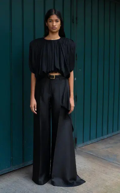 Heirlome Rickie Silk Wide-Leg Trousers | Thumbnail 3