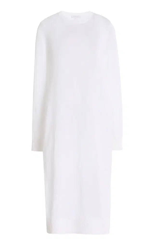 Michael Kors Collection Side Slit Linen-Cotton Tunic Top