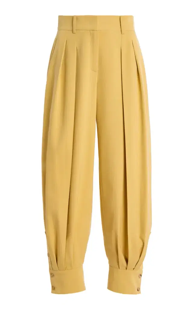 Silk Gabardine Tapered Pants