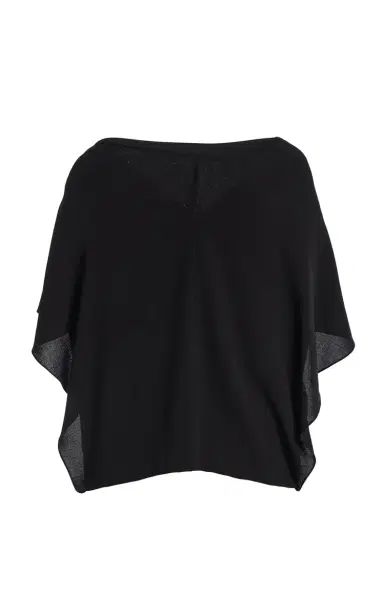 Michael Kors Collection Cape-Sleeve Fluid Wool Crepe Blouse | Thumbnail 3
