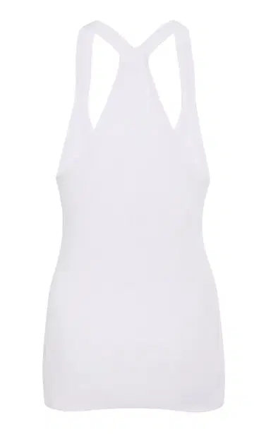Michael Kors Collection Ribbed Superfine Linen-Cotton Tank Top | Thumbnail 3