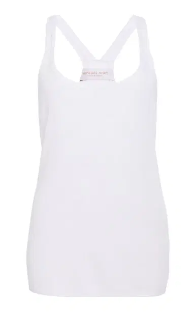 Michael Kors Collection Ribbed Superfine Linen-Cotton Tank Top | Thumbnail 1
