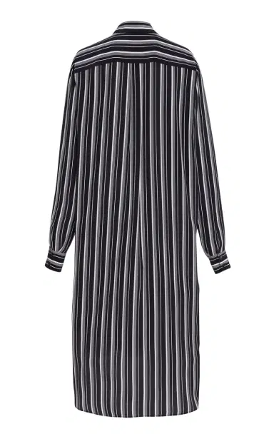 Michael Kors Collection Oversized Striped Crepe de Chine Midi Shirt Dress | Thumbnail 5