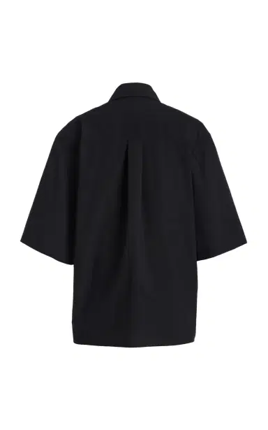 Michael Kors Collection Boxy Washed Cotton-Poplin Camp Shirt | Thumbnail 3