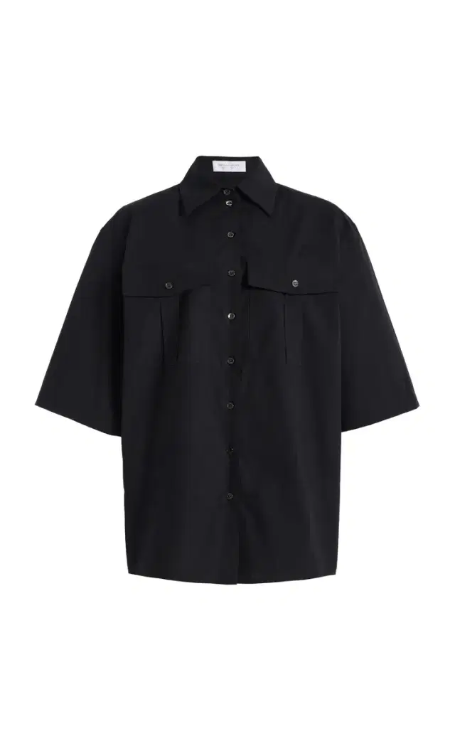 Michael Kors Collection Boxy Washed Cotton-Poplin Camp Shirt