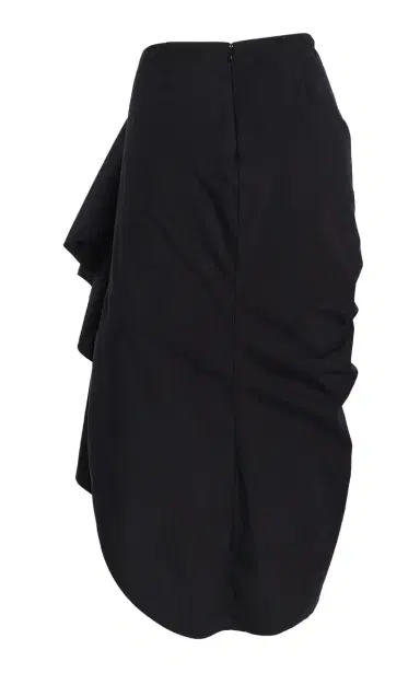 Michael Kors Collection Ruched Washed Cotton-Poplin Pareo Midi Skirt | Thumbnail 5