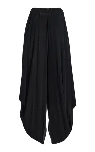 Michael Kors Collection Draped Georgette Jersey Wide-Leg Pants | Thumbnail 3