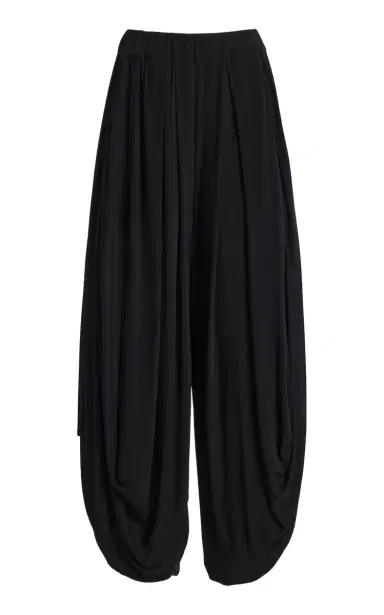 Michael Kors Collection Draped Georgette Jersey Wide-Leg Pants | Thumbnail 1