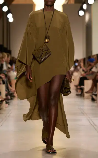 Michael Kors Collection Asymmetric Silk Crepe de Chine Caftan Top | Thumbnail 4