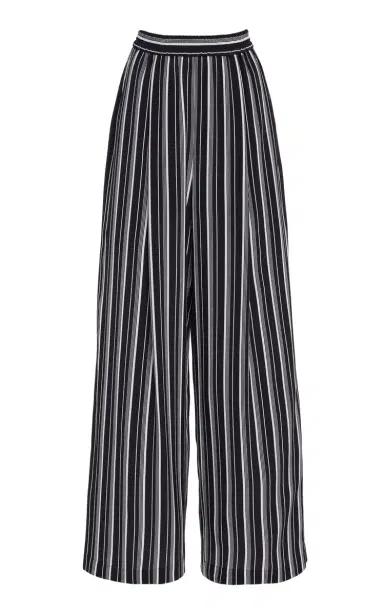Michael Kors Collection Striped Crepe de Chine Wide-Leg Pants | Thumbnail 1