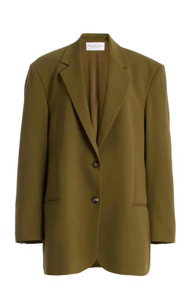 Michael Kors Collection Ryan Single-Breasted Stretch Tissue Wool Crepe Blazer