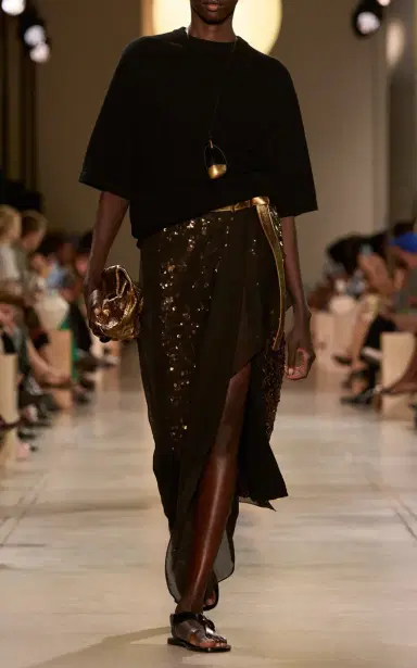 Michael Kors Collection Embellished Silk Georgette Midi Skirt | Thumbnail 4