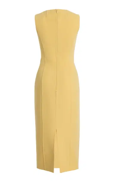 Michael Kors Collection Scoop Neck Stretch-Wool Midi Dress | Thumbnail 2