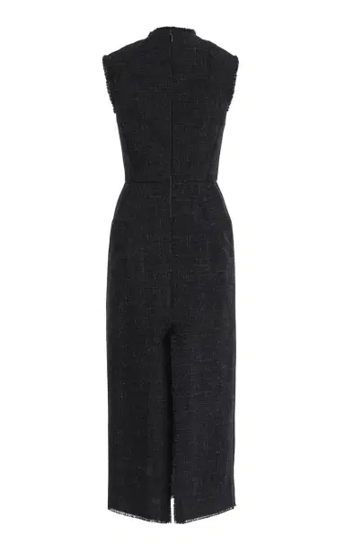 Michael Kors Collection Seamed Wool-Linen Midi Dress | Thumbnail 2
