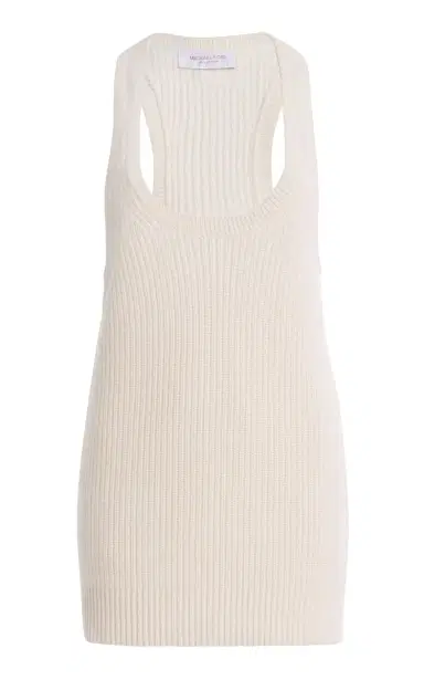 Michael Kors Collection Racer Back Cashmere-Linen Tank Top | Thumbnail 1