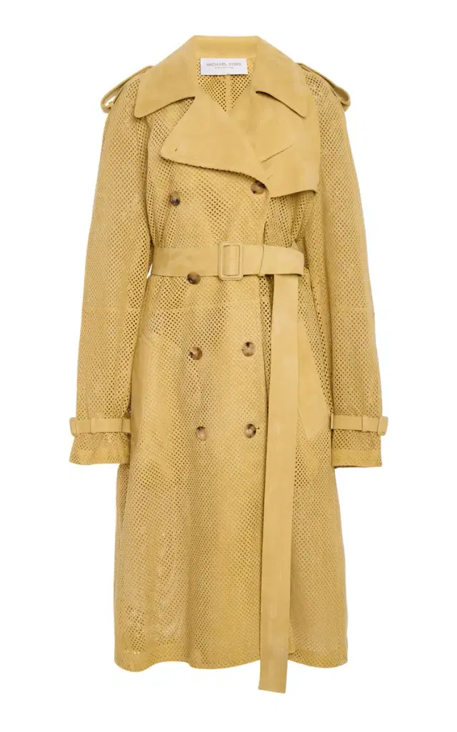 Michael Kors Collection Perforated Suede Trench Coat