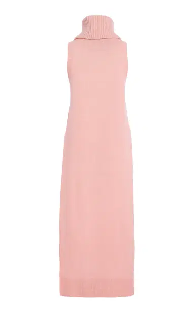 Michael Kors Collection Cowl Neck Cashmere-Linen Tunic Midi Dress | Thumbnail 5
