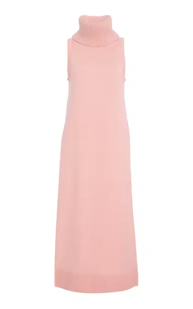 Michael Kors Collection Cowl Neck Cashmere-Linen Tunic Midi Dress | Thumbnail 1
