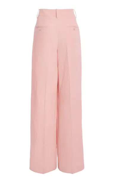 Michael Kors Collection Pleated Sand washed Linen Suiting Wide-Leg Pants | Thumbnail 3