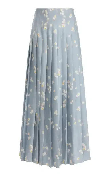 Altuzarra Monti Pleated Crepe Maxi Skirt | Thumbnail 2