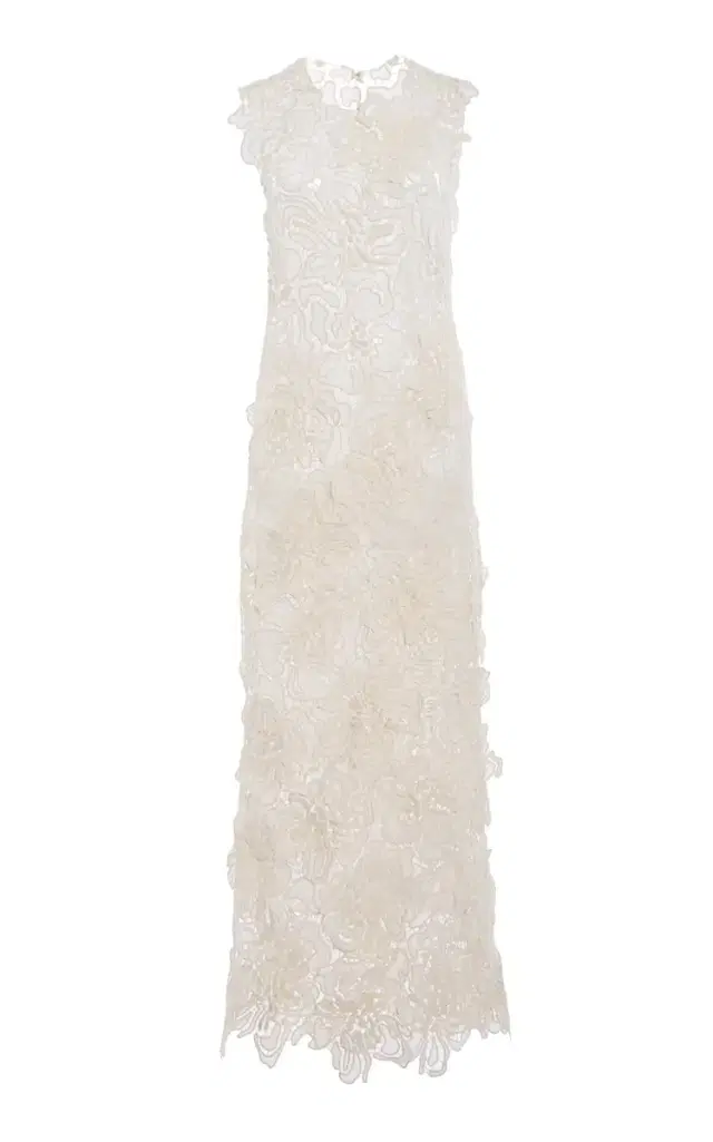 Dahlia Floral-Lace Midi Dress