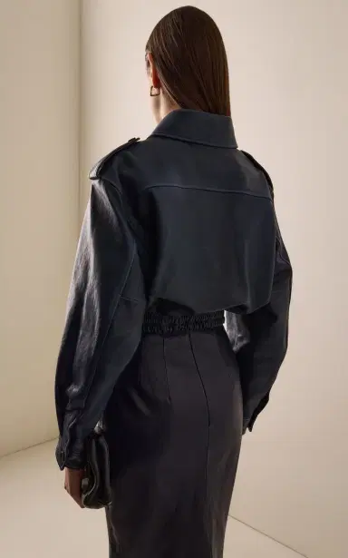 Simkhai Roland Leather Cropped Jacket | Thumbnail 5 Simkhai Roland Leather Cropped Jacket | Thumbnail 5